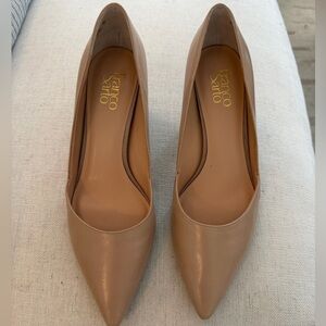 Franco Sarto Nude Pointed-Toe Heels